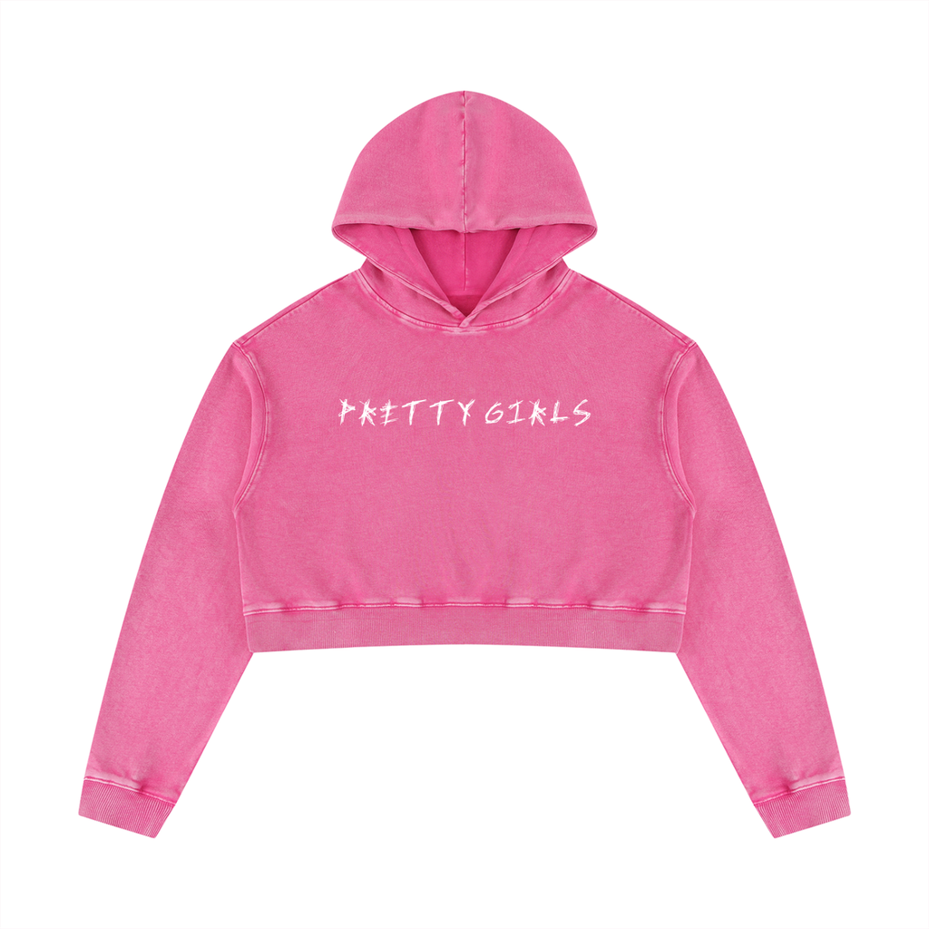 Women’s Mineral Washed Crop Hoodie