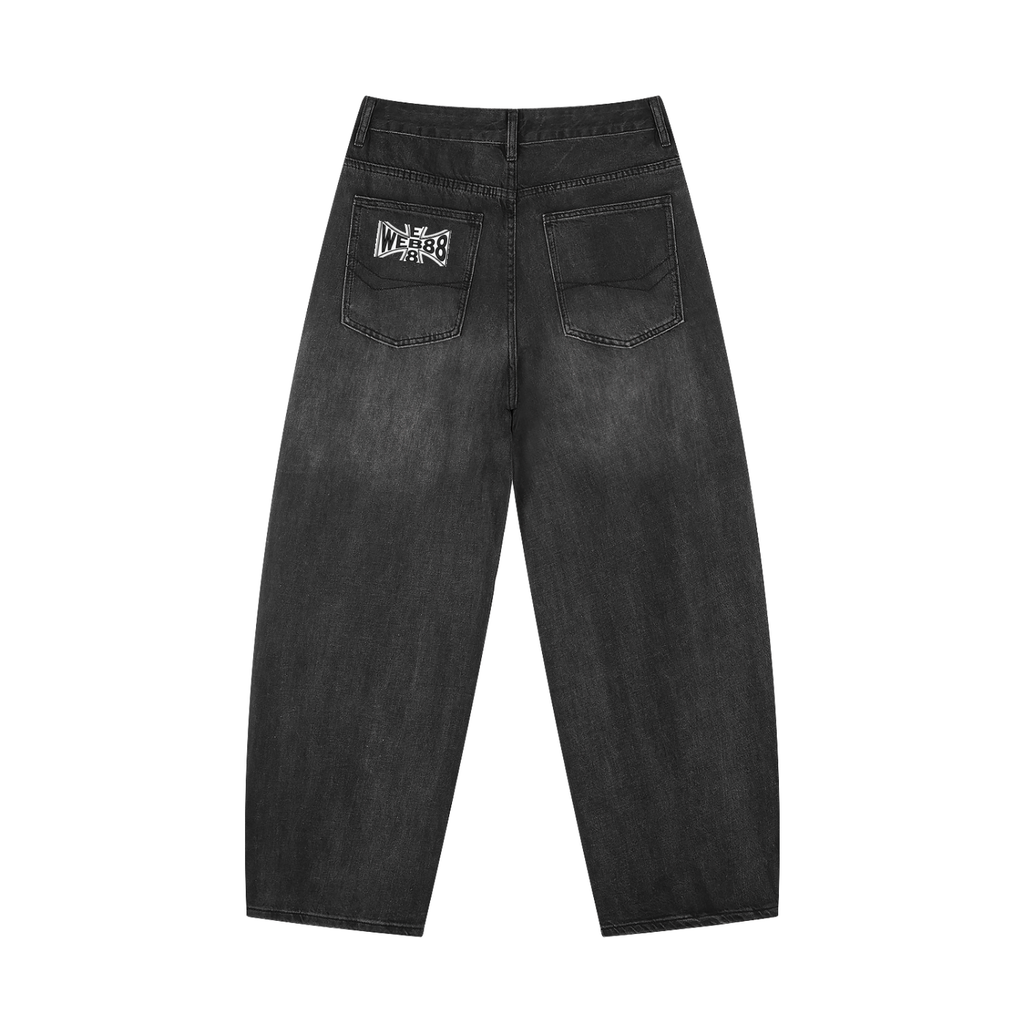Men's Sunfade Vintage Wash Barrel Leg Jeans