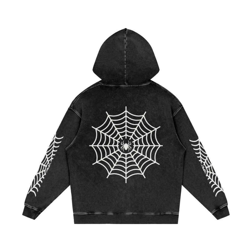 Snow Washed Loose Cotton Hoodie