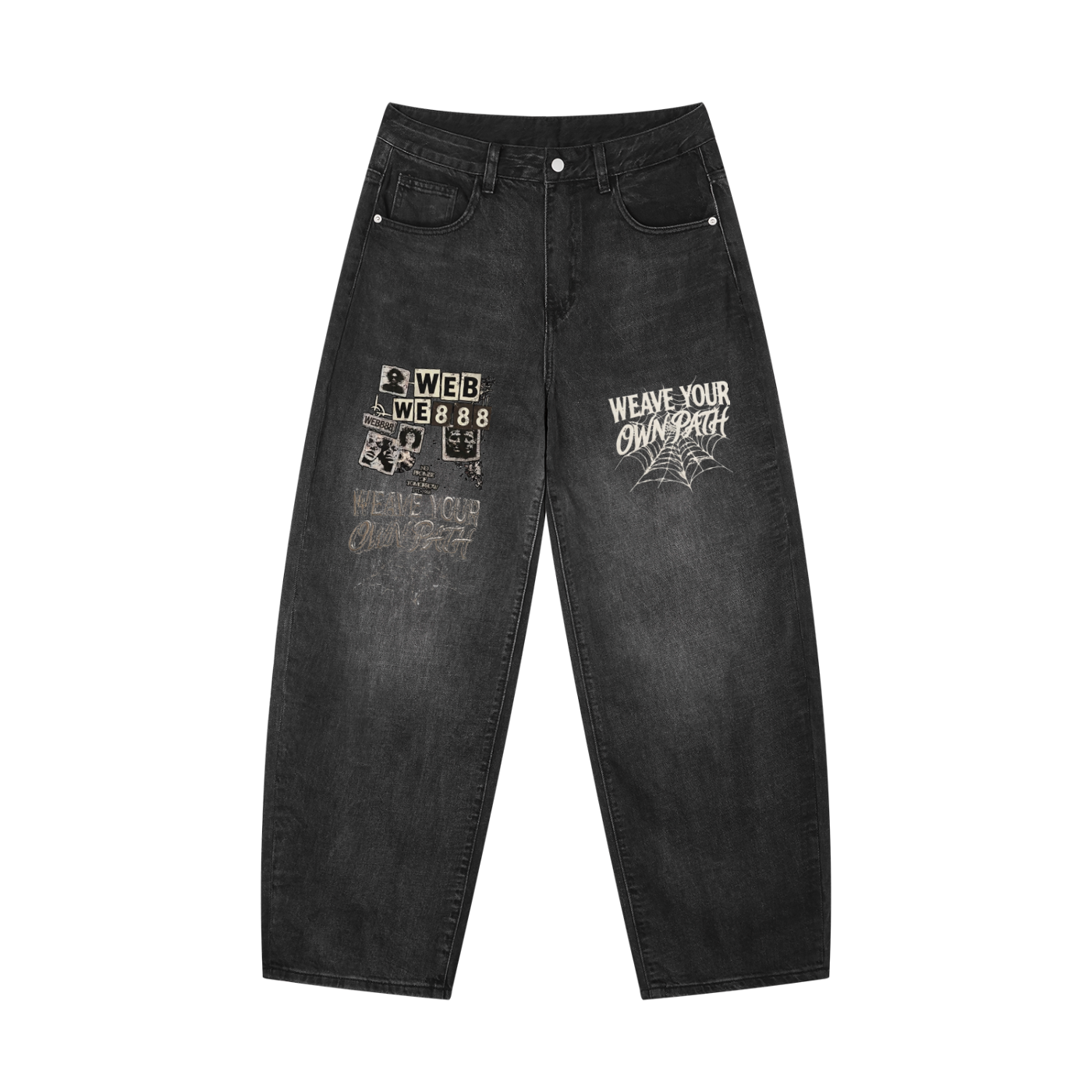 Men's Sunfade Vintage Wash Barrel Leg Jeans