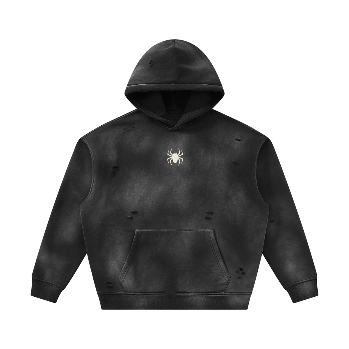 Unisex Sunfade Frayed Fleece Hoodie