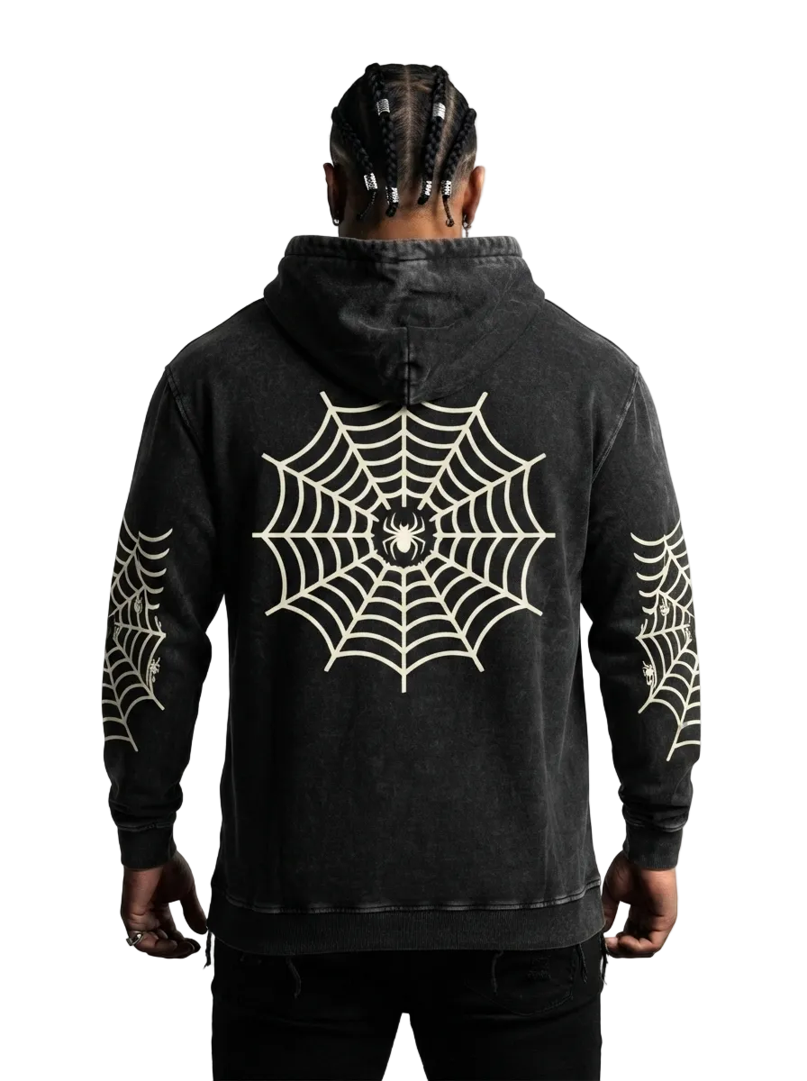Snow Washed Loose Cotton Hoodie