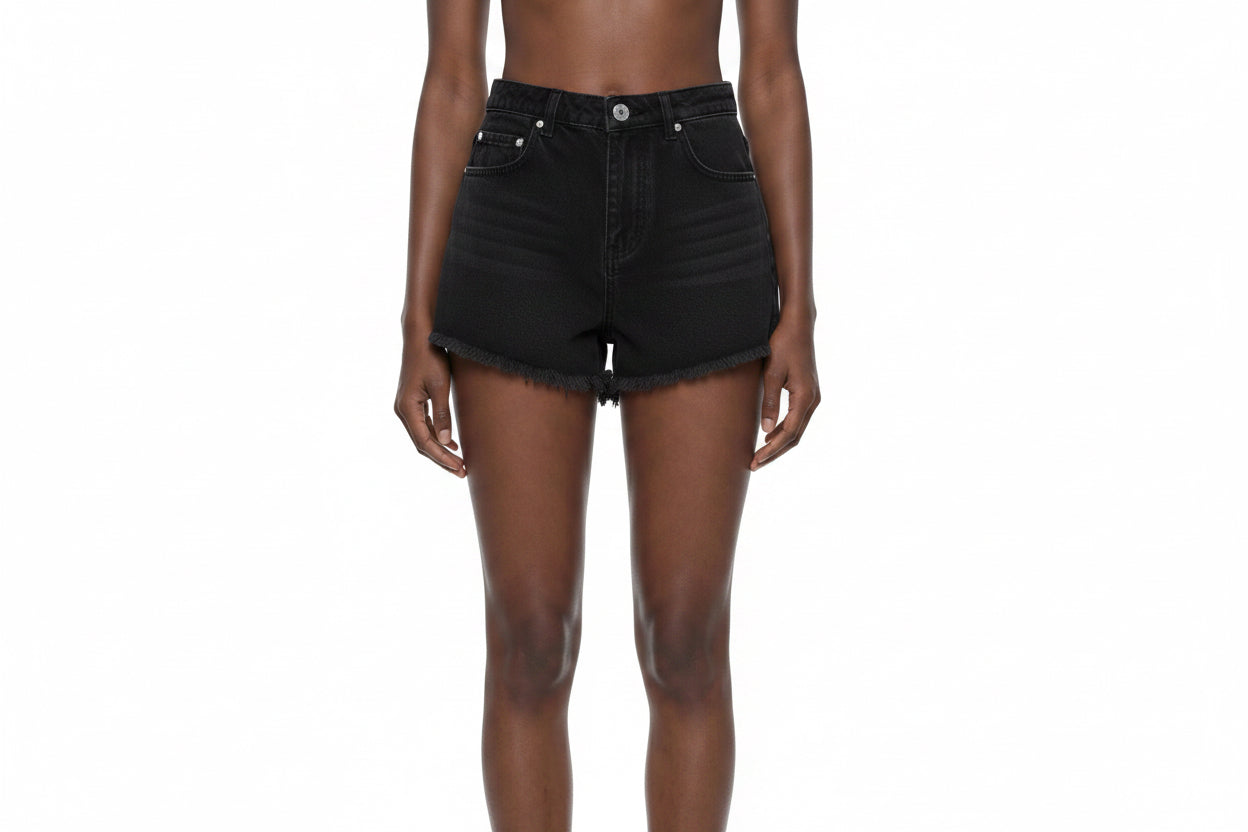 Women’s Vintage Wash High Rise Denim Shorts