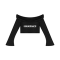 Women's Off-the-Shoulder Bell Sleeve Crop T-Shirt