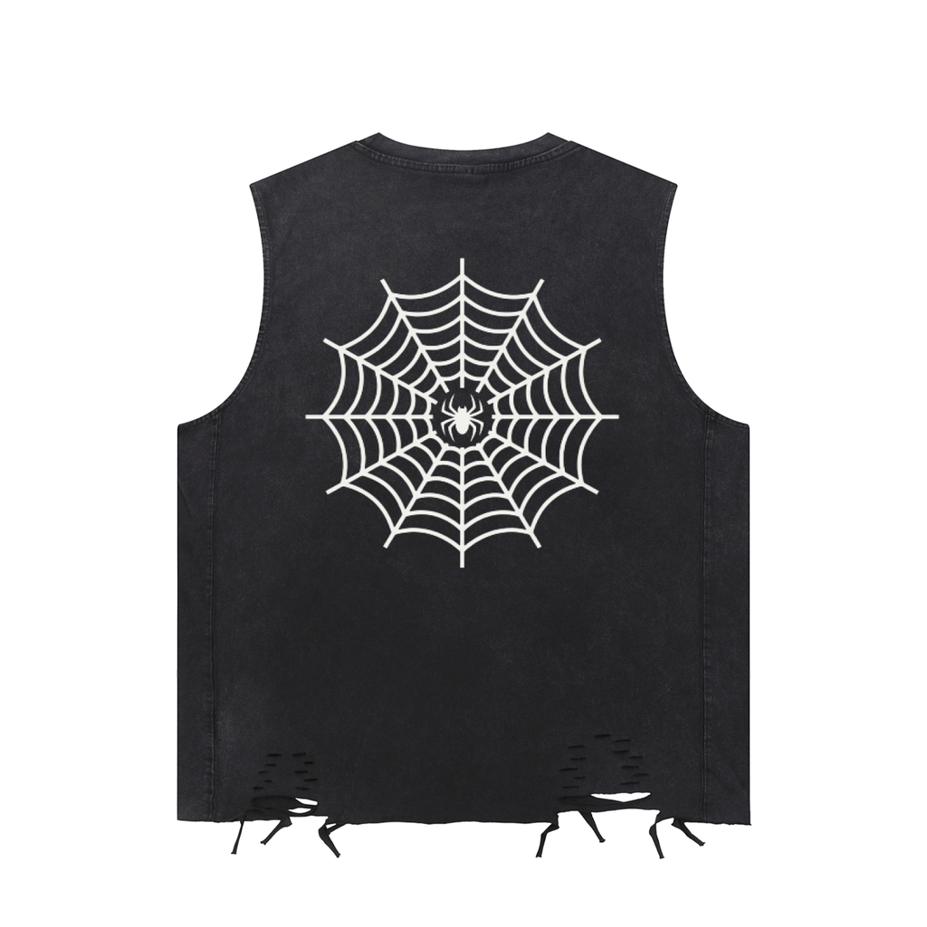 Snow Washed Raw-Hem Tank Top