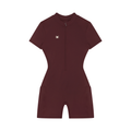 Women's Quarter-Zip Short Sleeve Romper