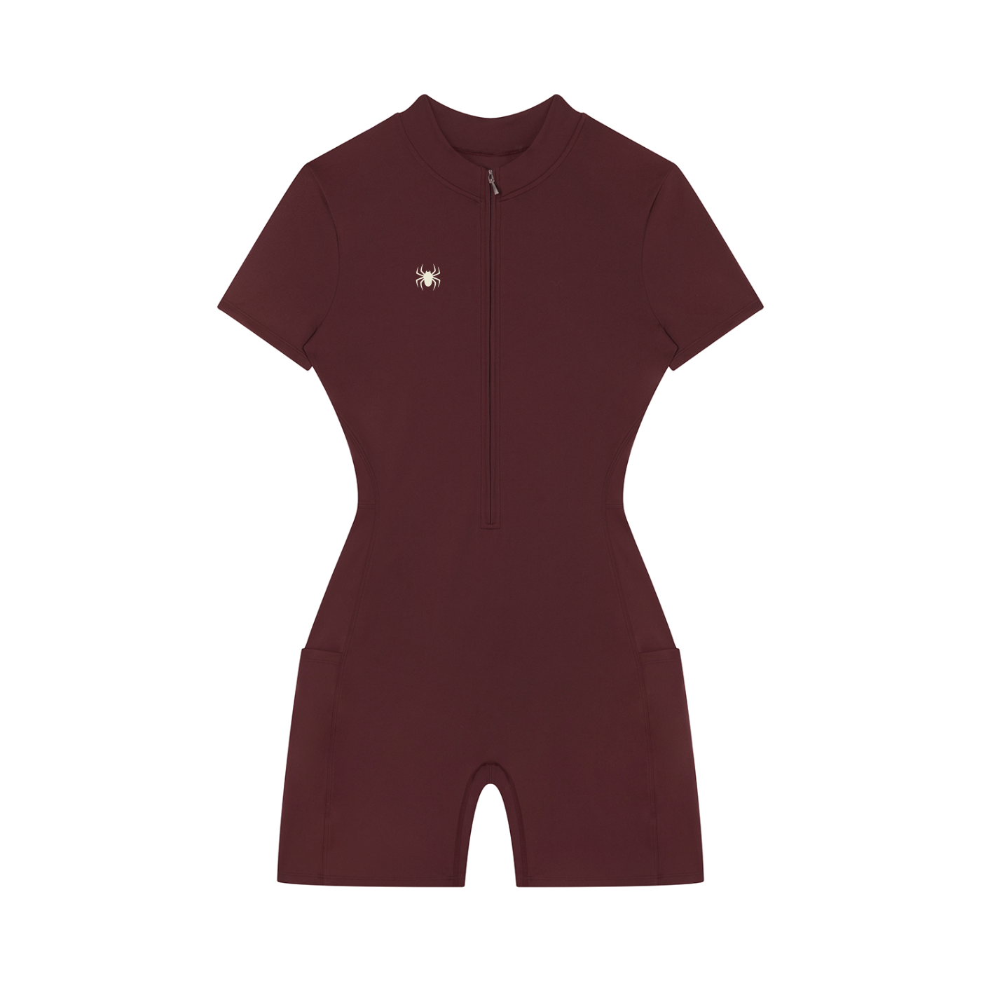 Women's Quarter-Zip Short Sleeve Romper