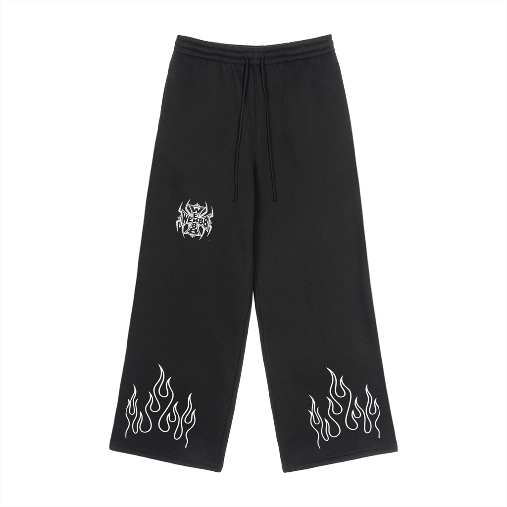Fleece Drawstring Straight-Leg Sweatpants