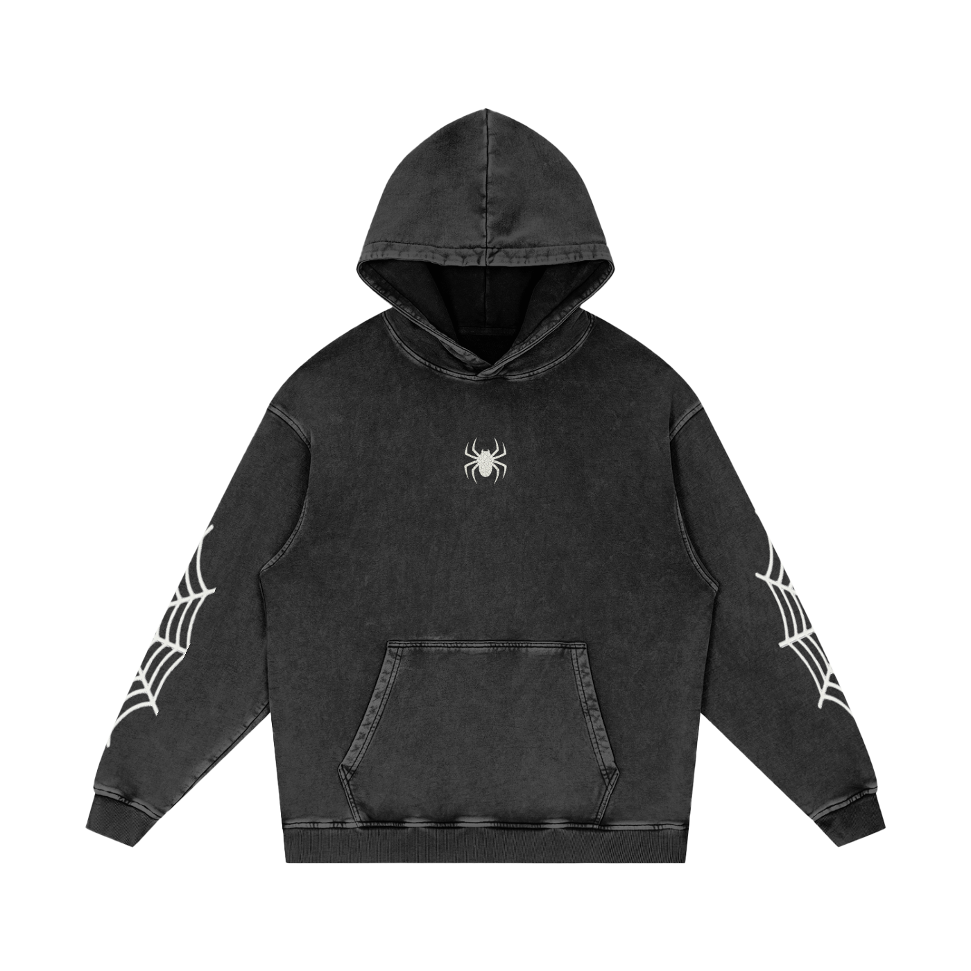 Snow Washed Loose Cotton Hoodie