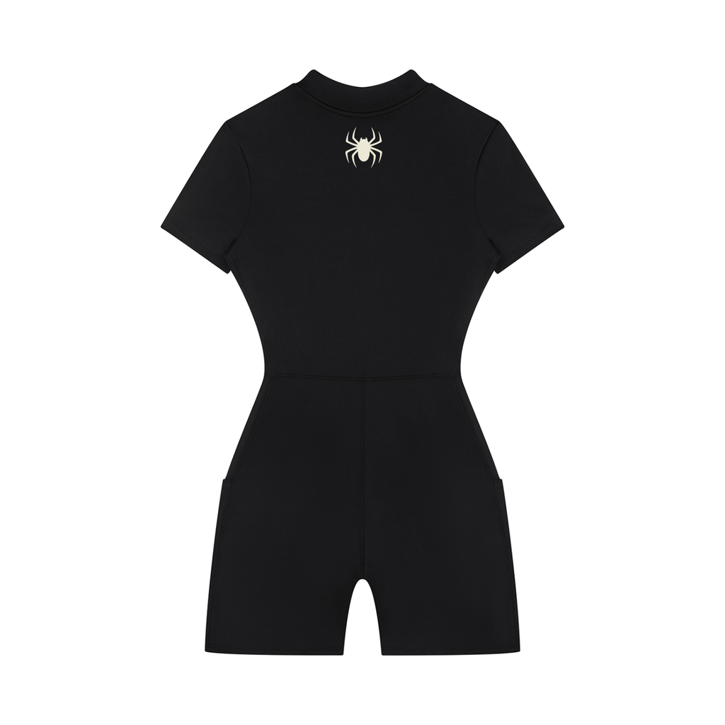 Women's Quarter-Zip Short Sleeve Romper