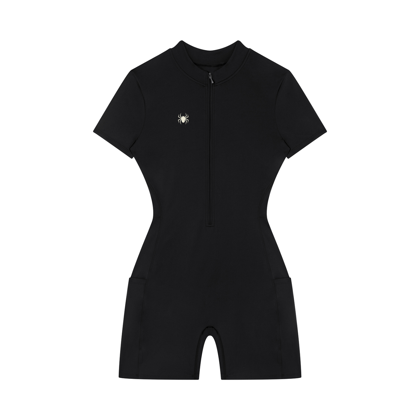 Women's Quarter-Zip Short Sleeve Romper