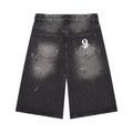 Men’s Vintage Wash Wide Leg Denim Shorts