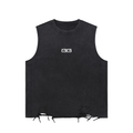 Snow Washed Raw-Hem Tank Top